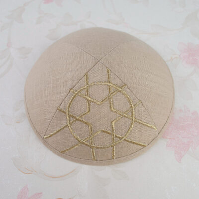 kippot-kipot-kippa-yarmulke-kippah-linen-khaki