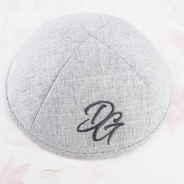 Customize Fine Quality Linen Kippot for wedding, bat bar mitzvah