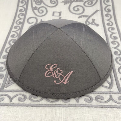 raw-silk-fabric-customize-kippah-kippot-grey1