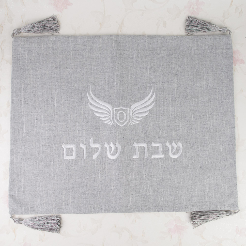 customize embroidery logo challah cover table placemat for jewish wedding1
