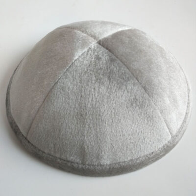 light-grey-velvet kippah