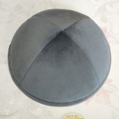 grey velvet kippot