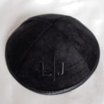 ultra suede kippah with embroidery