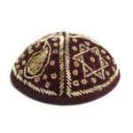 Hand made beaded velvet kippah for wedding2