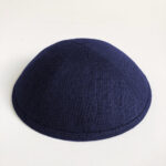 Navy Linen Kippah