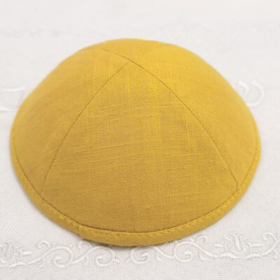 Linen Kippot -Ginger