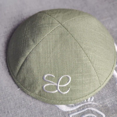 green seige color linen