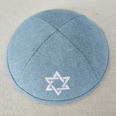 13.5oz Heavy Denim Kippah with Customized Embroidery logo