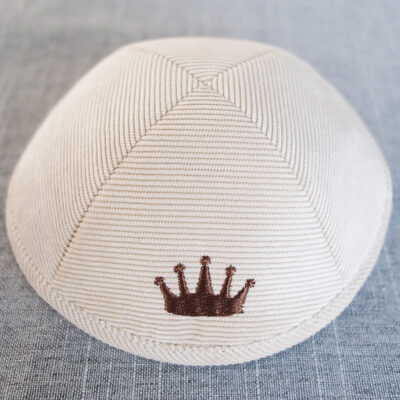 Wholesale Cotton corduroy Kippah for wedding, bat mitzvah, bar mitzvah--Customized Lining Printing
