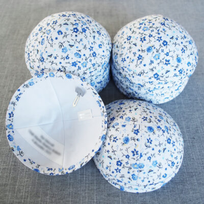 Custom floral fabric Jewish kippah, kippah, wedding prayer cap