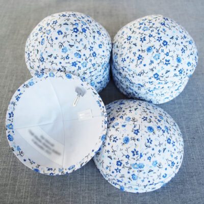 Custom floral fabric Jewish kippah, kippah, wedding prayer cap