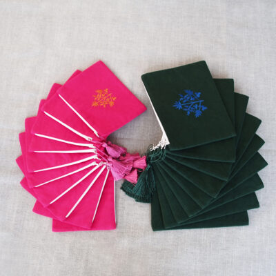 Custom zipper bags, with personalized embroidery, suitable for Jewish weddings and outdoor parties