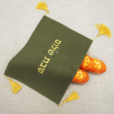 Linen Bread cover Challah Cover Customize Embroidery