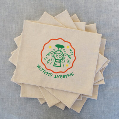 Linen Bread cover Challah Cover Customize Embroidery